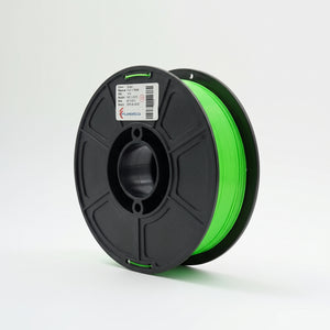 Standard PLA Silk Green 1.75mm filament on a plastic spool